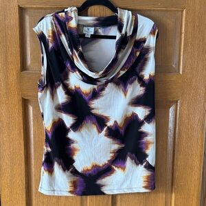 omen's Abstract Cowl Neck Tank Top!